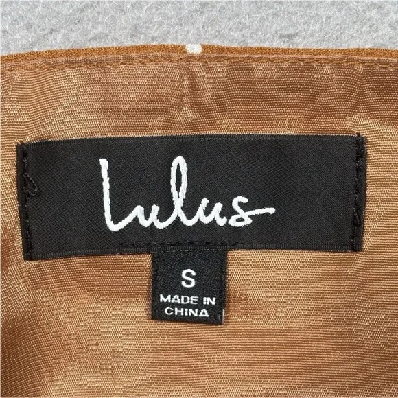 Lulus Missy Rust Orange Polka Dot Satin Knotted Front Mini Dress Womens S Boho - Picture 7 of 11